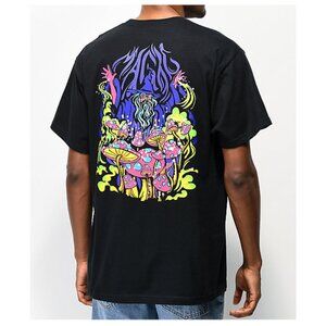 A.LAB Magic Mushrooms Black T-Shirt - Size Medium